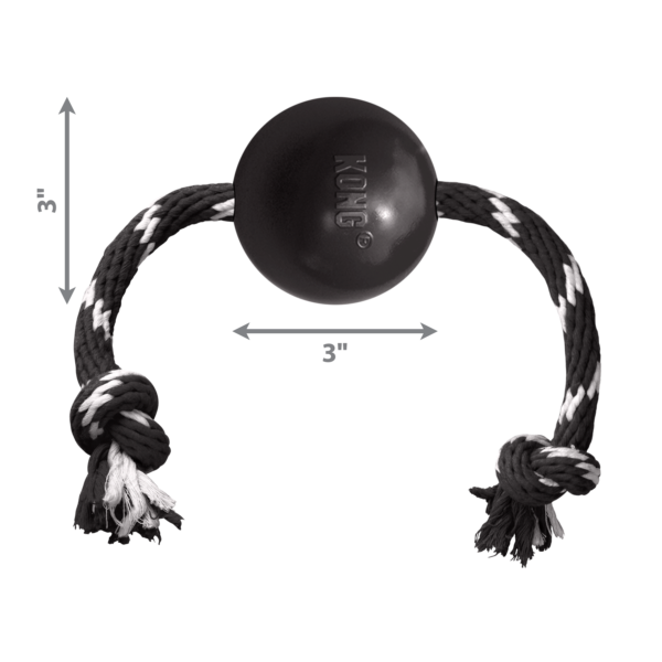 KONG® Extreme Ball w/Rope Lg EB12 - Image 2