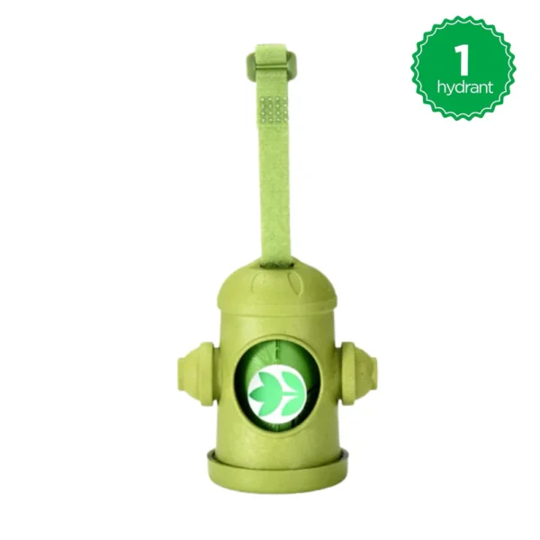 Dispensador de bolsas para desechos de perros, material reciclado. Incluye 15 bolsas.