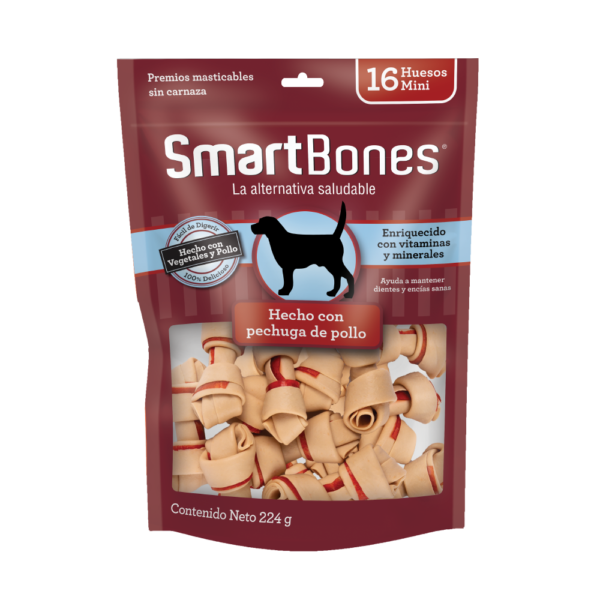 SMART BONES HUESOS POLLO MINI (16 PIEZAS)