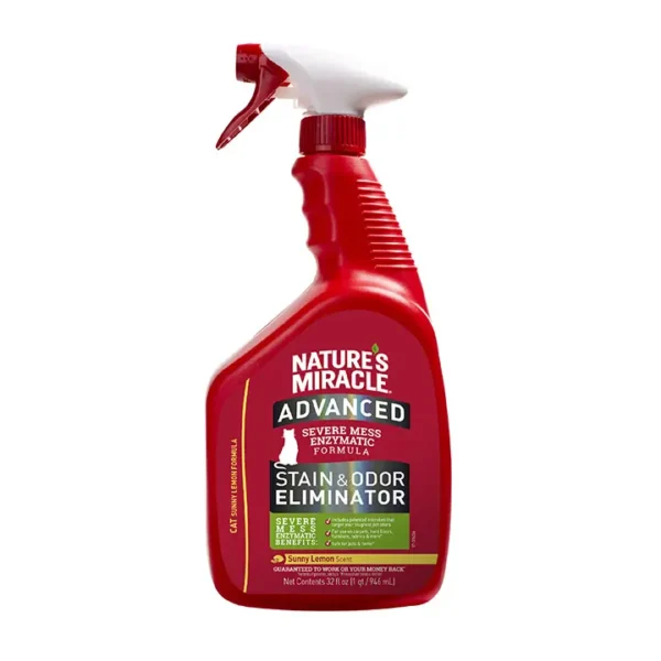 Removedor de manchas y olores avanzado para gato Aroma Limón 946 ml